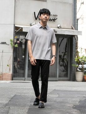 「アイテム（チノパンツ）」を使った、horiguchiさん（メンズ・172cm）の夏コーディネート