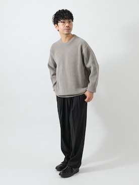 「URBAN RESEARCH（アーバンリサーチ）のSOFT TOUCH MOLE KNIT（ニット/セーター、ベージュ系）」を使った、horiguchiさん（メンズ・172cm）の秋コーディネート