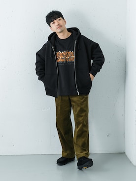 「アイテム（パーカー）」を使った、horiguchiさん（メンズ・172cm・30代）の秋コーディネート