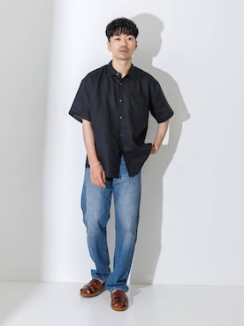 「URBAN RESEARCH（アーバンリサーチ）のアイテム（サンダル）」を使った、horiguchiさん（メンズ・172cm）の夏コーディネート