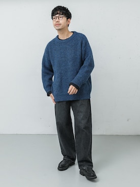 「Lee（リー）のアイテム（パンツ）」を使った、horiguchiさん（メンズ・172cm）の冬コーディネート