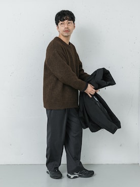 「アイテム（その他アウター、ブラック系）」を使った、horiguchiさん（メンズ・172cm）の冬コーディネート