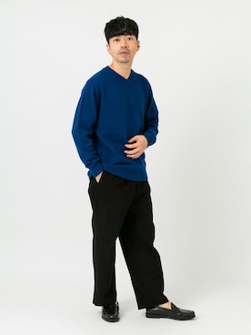 「アイテム（ニット/セーター）」を使った、horiguchiさん（メンズ・172cm・30代）の秋コーディネート