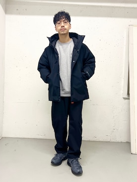 「URBAN RESEARCH ROSSO MEN（アーバンリサーチロッソメン）のウール裏毛ベーシックスウェット（スウェット、グレー系）」を使った、horiguchiさん（メンズ・172cm）の秋コーディネート