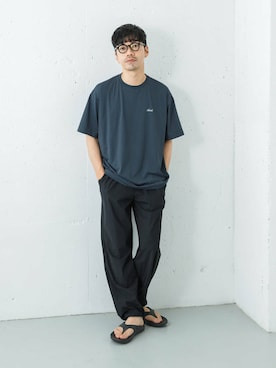 「OOFOS（ウーフォス）のアイテム」を使った、horiguchiさん（メンズ・172cm）の夏コーディネート