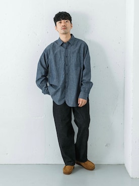 「Lee（リー）の『別注』Lee101×URBAN RESEARCH　COWBOYPANTS（デニムパンツ）」を使った、horiguchiさん（メンズ・172cm）の夏コーディネート