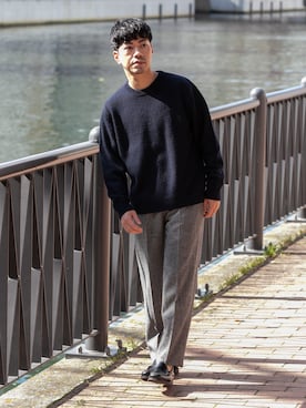 「アイテム（スラックス）」を使った、horiguchiさん（メンズ・172cm・30代）の秋コーディネート