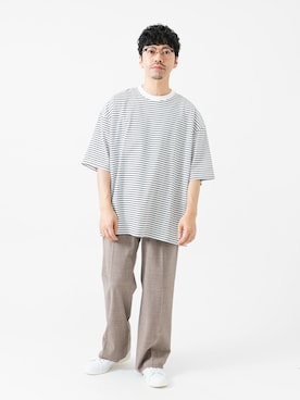 「URBAN RESEARCH（アーバンリサーチ）のdDdDdDd　DAY 2 SHORT-SLEEVE T-SHIRTS（Tシャツ/カットソー、ホワイト系）」を使った、horiguchiさん（メンズ・172cm）の夏コーディネート