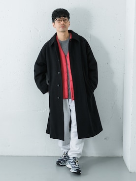 「アイテム（スウェットパンツ）」を使った、horiguchiさん（メンズ・172cm・30代）の冬コーディネート