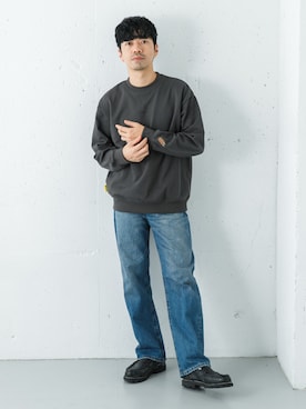 「アイテム（スウェット）」を使った、horiguchiさん（メンズ・172cm）の秋コーディネート