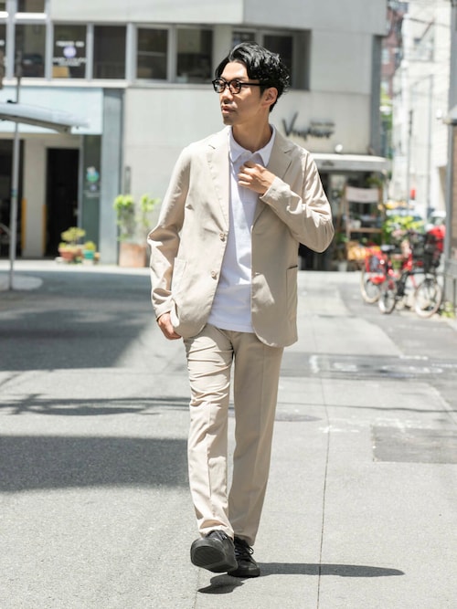 【新品未使用】アドミラル　 ポロシャツ ベージュ メンズ 一部店舗限定】MEN WTOルーズフィットポロシャツ ベージュ