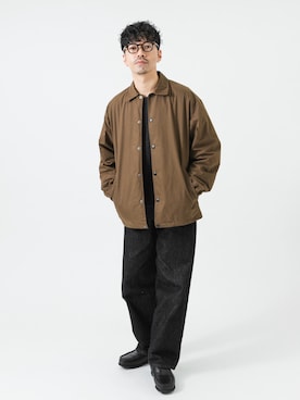 「URBAN RESEARCH（アーバンリサーチ）のCOTTON NYLON COACH JACKET（ブルゾン、ブラウン系）」を使った、horiguchiさん（メンズ・172cm）の秋コーディネート