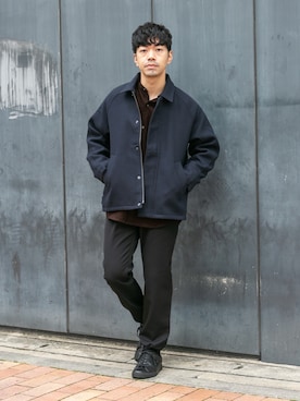 「アイテム（ブルゾン）」を使った、horiguchiさん（メンズ・172cm）の秋コーディネート