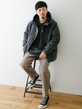 「アーバンリサーチ」｜「アイテム（マウンテンパーカー）」を使った、horiguchiさん（メンズ・172cm）の冬コーディネート