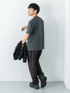 「アイテム（スラックス）」を使った、horiguchiさん（メンズ・172cm・30代）の秋コーディネート