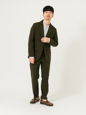 「アイテム（セットアップ）」を使った、horiguchiさん（メンズ・172cm）の秋コーディネート