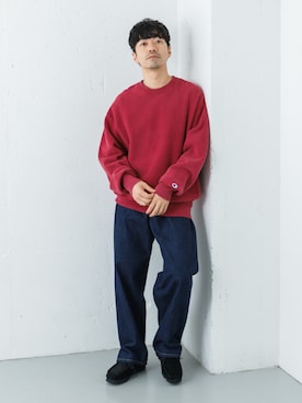 「Champion（チャンピオン）のアイテム（スウェット）」を使った、horiguchiさん（メンズ・172cm）の秋コーディネート