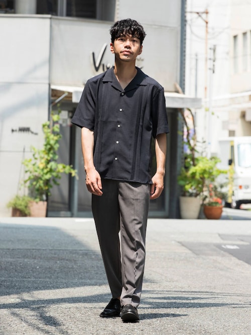 匿名配送　美品　NEIGHBORHOOD 半袖シャツ　 L サイズ　ネイビー 13111195-a.jpg