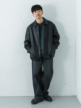 「アイテム（カバーオール）」を使った、horiguchiさん（メンズ・172cm）の秋コーディネート
