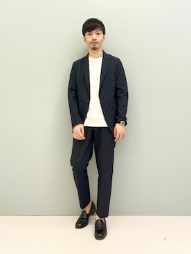 「URBAN RESEARCH」｜「アイテム（セットアップ）」を使った、horiguchiさん（メンズ・172cm）の春コーディネート