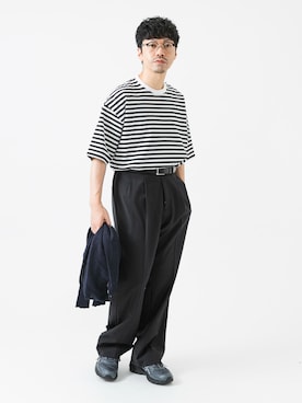 「URBAN RESEARCH（アーバンリサーチ）のdDdDdDd　DAY 3 SHORT-SLEEVE T-SHIRTS（Tシャツ/カットソー、ホワイト系）」を使った、horiguchiさん（メンズ・172cm）の夏コーディネート