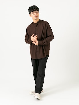 「秋のシャツ着こなし術」｜horiguchiさん（メンズ・172cm）の秋コーディネート