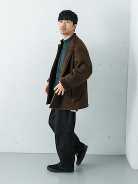「アイテム（テーラードジャケット）」を使った、horiguchiさん（メンズ・172cm）の秋コーディネート
