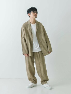 「REPRODUCTION OF FOUND（リプロダクションオブファウンド）のアイテム」を使った、horiguchiさん（メンズ・172cm）の春コーディネート