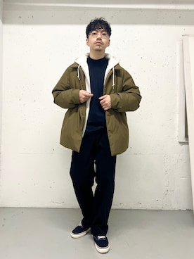 「URBAN RESEARCH ROSSO MEN（アーバンリサーチロッソメン）の『別注』+phenix　WINDSTOPPER by GORE-TEX LABS スタンドダウンジャケット（ダウンジャケット/コート、ブラウン系）」を使った、horiguchiさん（メンズ・172cm）の秋コーディネート