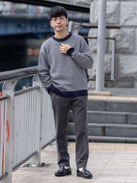 「アイテム（トップス）」を使った、horiguchiさん（メンズ・172cm・30代）の冬コーディネート