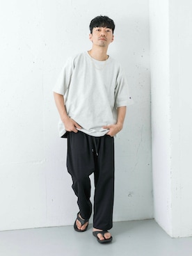 「Champion（チャンピオン）のアイテム」を使った、horiguchiさん（メンズ・172cm）の夏コーディネート