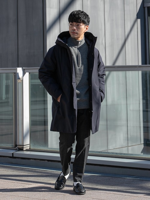 XLサイズあり』ハミルトンラムズウールハーフジップニット（ニット