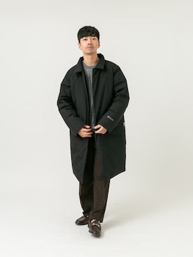 「アイテム（ダウンジャケット/コート）」を使った、horiguchiさん（メンズ・172cm）の秋コーディネート