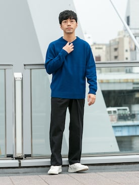 「アイテム（スラックス）」を使った、horiguchiさん（メンズ・172cm・30代）の冬コーディネート