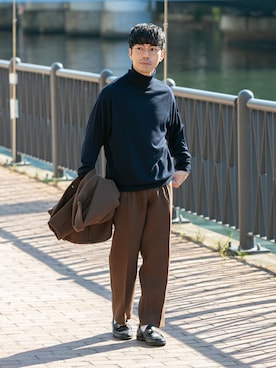 「アイテム（セットアップ）」を使った、horiguchiさん（メンズ・172cm）の秋コーディネート