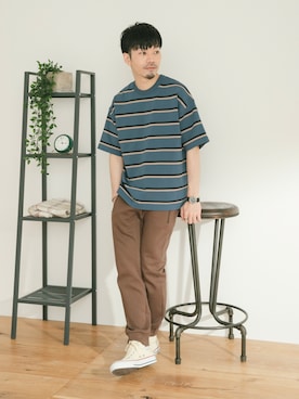「ごきげんウィーク」｜「アイテム（スウェットパンツ）」を使った、horiguchiさん（メンズ・172cm）の春コーディネート