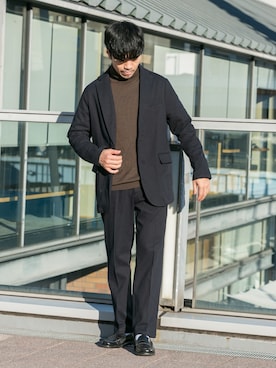 「アイテム（ニット/セーター）」を使った、horiguchiさん（メンズ・172cm・30代）の秋コーディネート