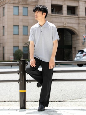「URBAN RESEARCH ROSSO MEN（アーバンリサーチロッソメン）のアイテム（ポロシャツ）」を使った、horiguchiさん（メンズ・172cm）の夏コーディネート