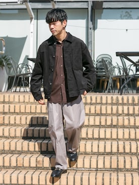 「アイテム（チノパンツ）」を使った、horiguchiさん（メンズ・172cm）の秋コーディネート