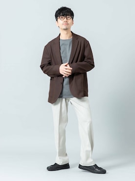 「URBAN RESEARCH ROSSO MEN（アーバンリサーチロッソメン）のアイテム（テーラードジャケット）」を使った、horiguchiさん（メンズ・172cm）の冬コーディネート