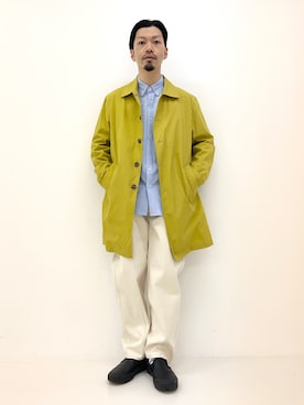 「アーバンリサーチ」｜「アイテム（ステンカラーコート）」を使った、horiguchiさん（メンズ・172cm）の冬コーディネート