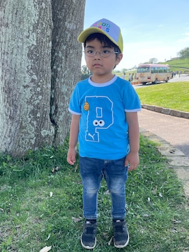 「FLYING TIGERS（フライングタイガー）のアイテム（帽子）」を使った、Ma さん（キッズ・100cm）の春コーディネート