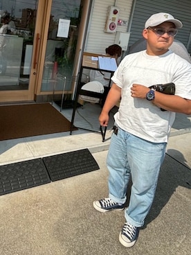 「アイテム（デジタル腕時計）」を使った、てーしろうさん（メンズ・164cm）の夏コーディネート