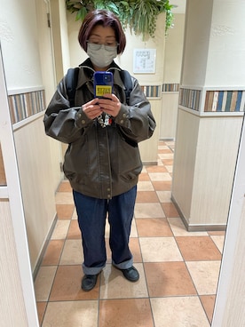 「JINS（ジンズ）のアイテム」を使った、▲aya▽さん（レディース・155cm）の冬コーディネート