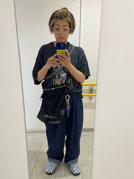 「アイテム（キーホルダー）」を使った、▲aya▽さん（レディース・155cm）の夏コーディネート