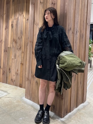 sacai ブラック シャツドレス sacai ブラック シャツドレス sacai ブラック シャツドレス Sacaiの