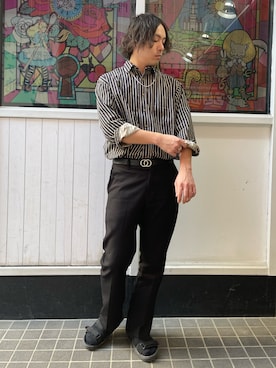 「Gramicci（グラミチ）のアイテム（サンダル）」を使った、Kenji Sugiyamaさん（メンズ・178cm）の夏コーディネート