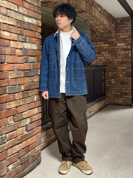 「SPINNS（スピンズ）のアイテム（チノパンツ）」を使った、Kenji Sugiyamaさん（メンズ・178cm）の冬コーディネート