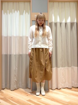 「Samansa Mos2 blue（サマンサモスモスブルー）のアイテム（トップス）」を使った、ミユ( ¨̮ )さん（レディース・170cm・20代）の秋コーディネート