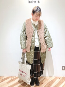 「Samansa Mos2（サマンサ モスモス）のアイテム（テーラードジャケット）」を使った、ミユ( ¨̮ )さん（レディース・170cm）の秋コーディネート
